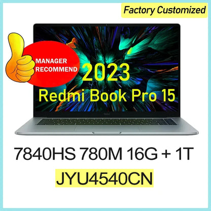 【Russia Stock】 Xiaomi RedmiBook Pro 15 2023 7640/7840HS 760M/780M 16/32+512G/1T 3.2K 120Hz 15.6'' Screen JYU4541CN/ JYU4540CN