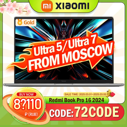 【Russia Warehouse】Xiaomi Redmi Book Pro 16 2024 U*5/U*7 ARC 3.1K 165Hz Screen JYU4592CN/JYU4593CN